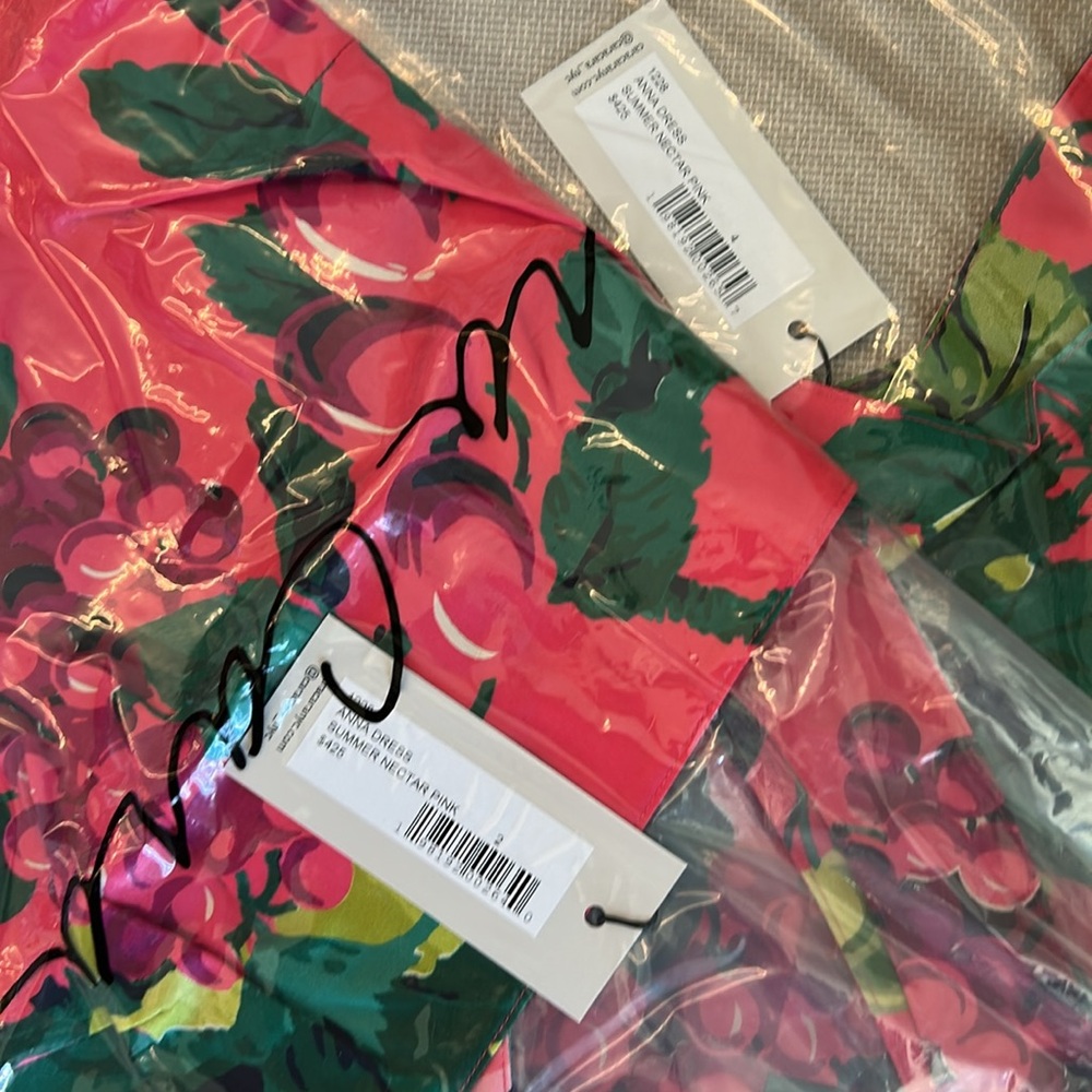 NEW Cara Cara Anna Mini Dress - Summer Nectar Pink Green Cotto Hot Summer Sz2/4 - Picture 6 of 10